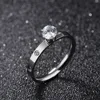 Top Quality White Gold Finger Rings Shine AAAA CZ Crystal Pave Setting ring Wedding Diamond Rings For Bride Jewelry Wholesale