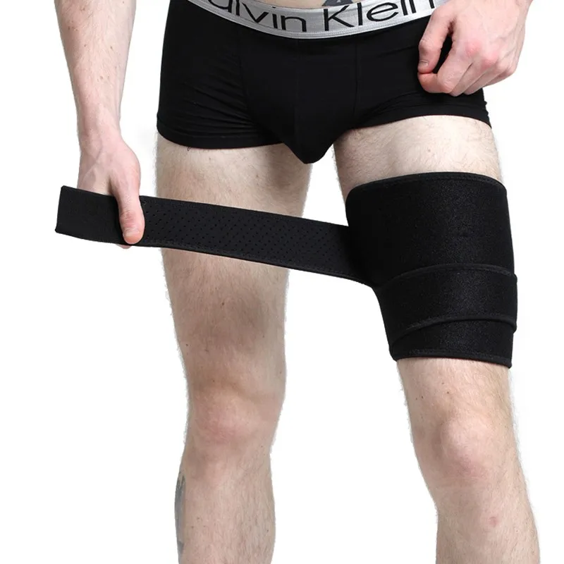 Thigh Wrap With Silicone Antislip Strips Adjustable Neoprene Hamstring