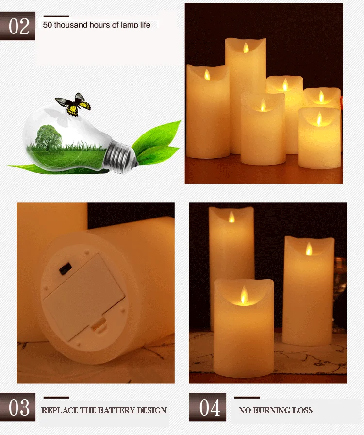 Cheap Wholesale Battery Operated Flameless Led Decorative Candle Wax