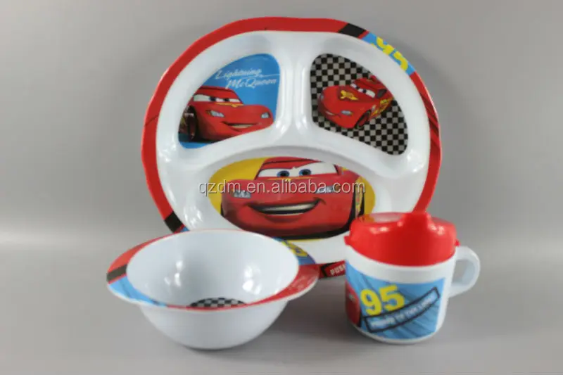 100 % melamine kid's dinner sets of 6pcs