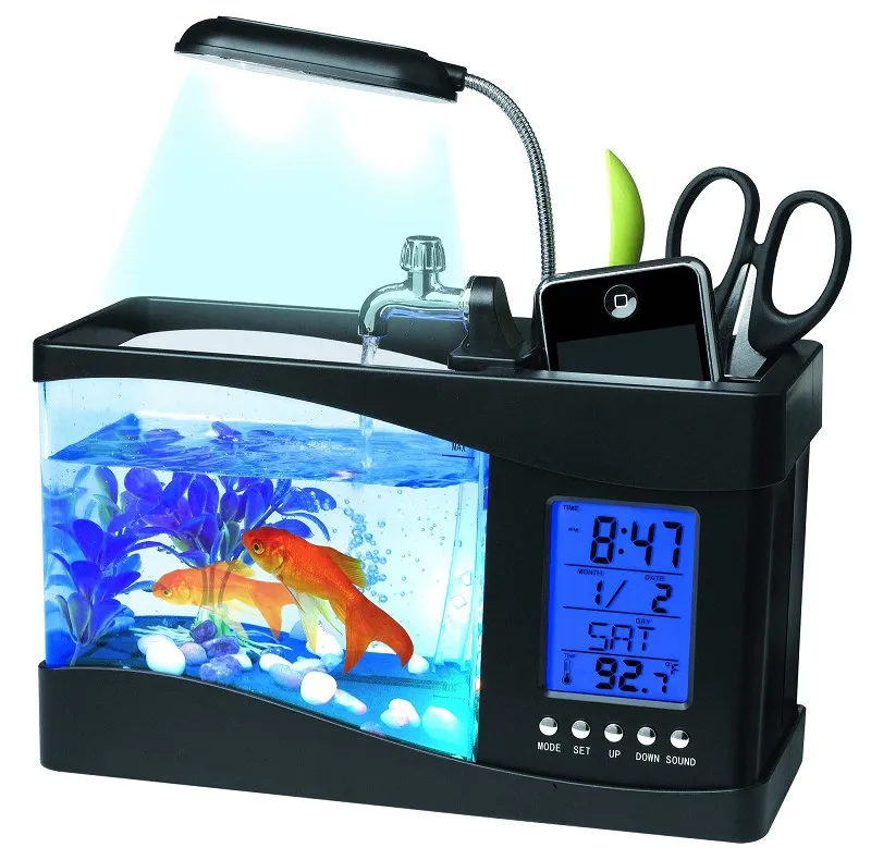 Usb Mini Fish Tank Desktop Electronic Aquarium Mini Fish Tank With