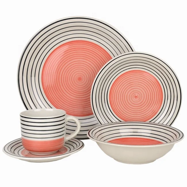 Popular Ceramic Stoneware Dinnerware Set Reactive Glaze Dinner Set