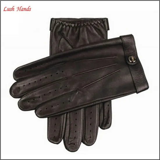 2016 fashion men's leather driving gloves for wholesale