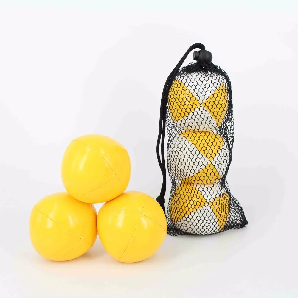 wholesale logo custom juggling ball pu leather clown colorful