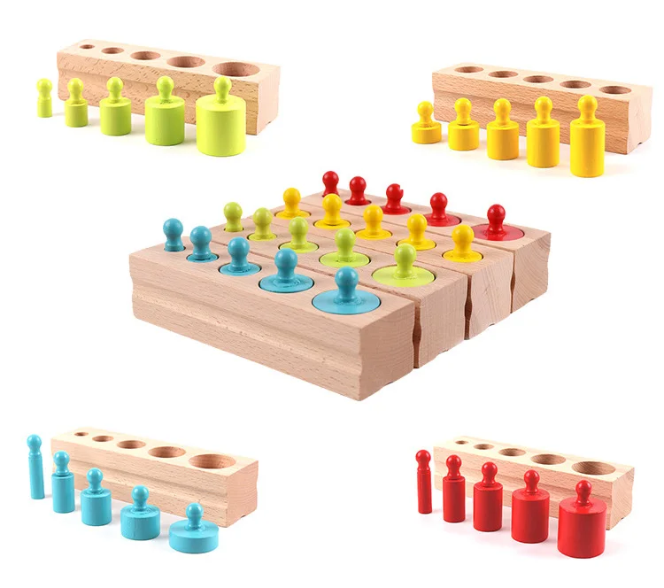 Colorful Socket Montessori Materials Sensorial Montessori Baby Toys 