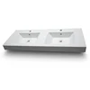 corians solid surface double bowl bathroom sink resin wash basin for restroom cabinet