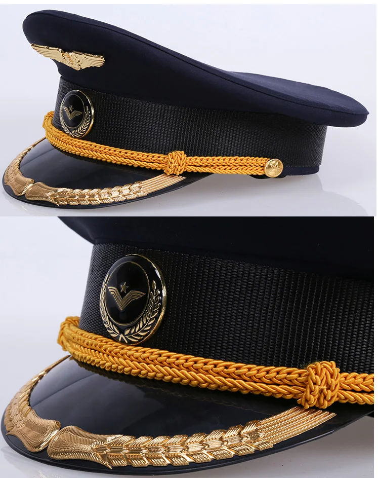 Airline Pilot Cap - Buy Airline Uniform,Airline Uniform Cap,Custom Flat ...