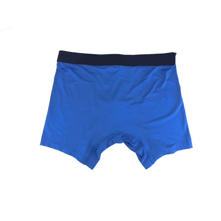 Solid Blue Color Men's Kinetic Long Leg Performance Boxers Spandex Underwear For Sale - Buy Mens ...