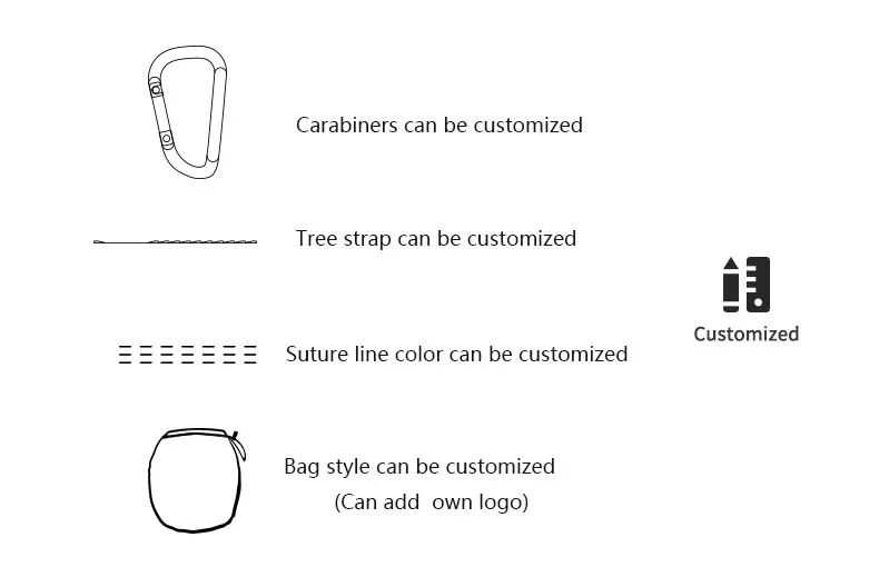 Portable new style Lightweight Parachute Travel Camping Hanging Mosquito Net  Hammock bed with Double tree Straps