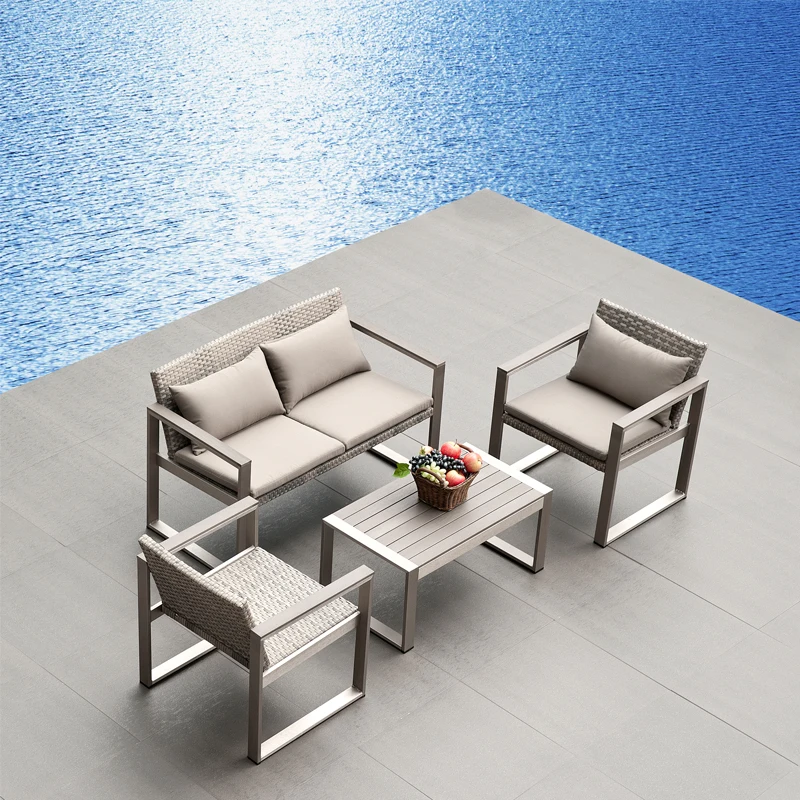 Outdoor Garden Sets Furniture Table And Chair Leisure Aluminum Sofa