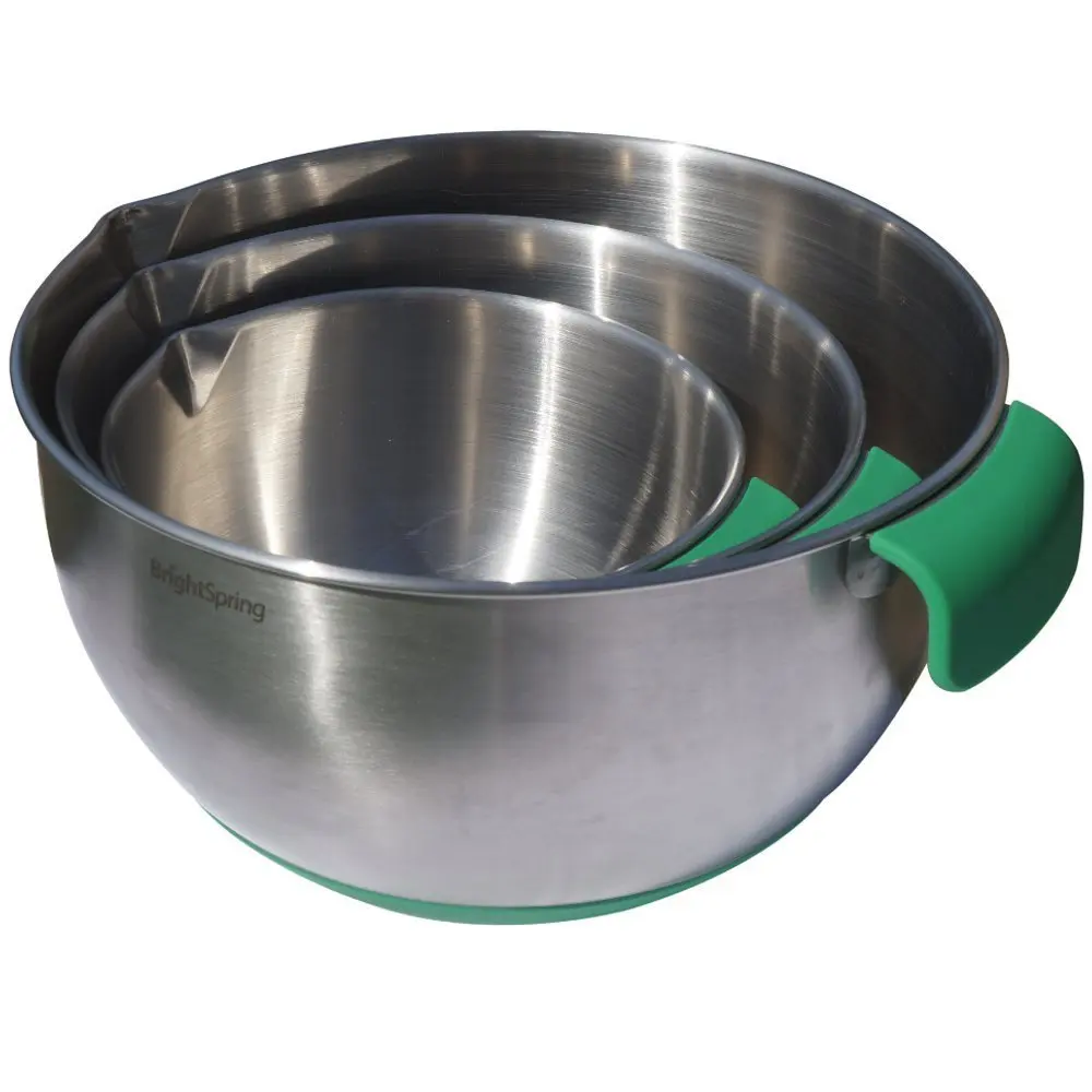 Salad Bowl,Stainless Steel Mixing Bowls With Handle & Spout Buy