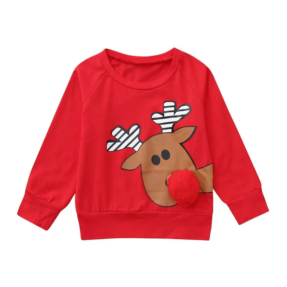 Hat Clothes HOT Hstore Baby Boys Girls 3pcs Set Christmas Deer Tops T-Shirt+Pants