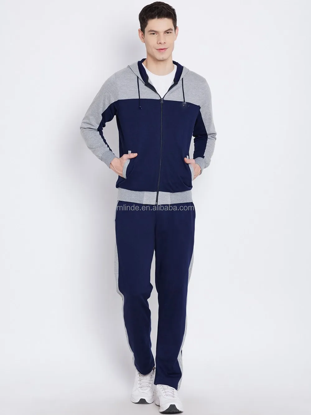 High Quality Cheap Wholesale Bulk Track Suit Contrast Mens Slim Fitted
