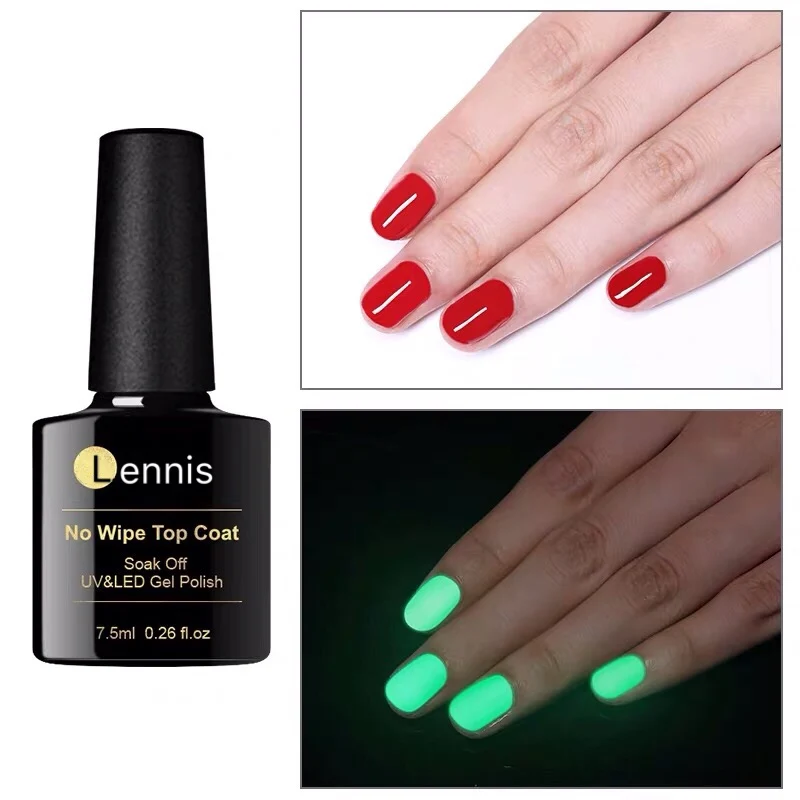 Oem Uv/led Gel Luminous Nail Polish Glow In Dark Nail Polish Top Coat