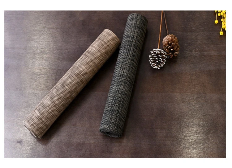Nordic custom Japanese table runner solid color pvc rectangular insulation coffee table pad tablecloth modern minimalist