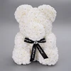 New Year Valentines Gifts Rhinestone Rose Flower Teddy Bear Artificial Foam Soap Rose With Bear in Box