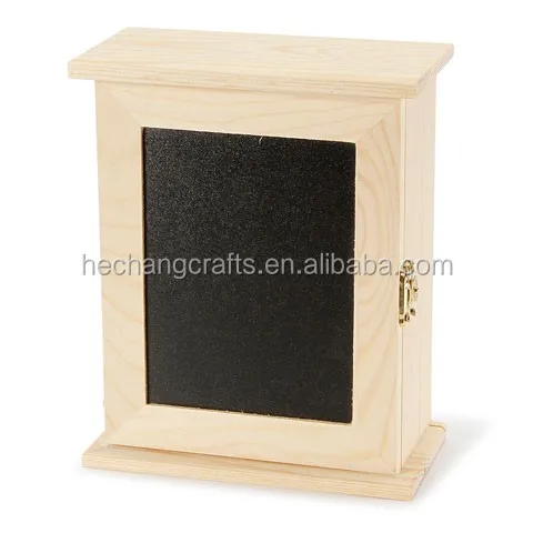 wooden box with chalkboard