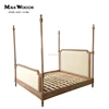 french limed oak linen upholstered 4 poster sleigh bed