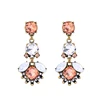 Fashion Jewelry 2019 Statement Wedding Rhinestone Earring Peach Crystal Drop Earrings