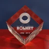 Laser Engraved Crystal Block Cut Edge Crystal 60mm Cube