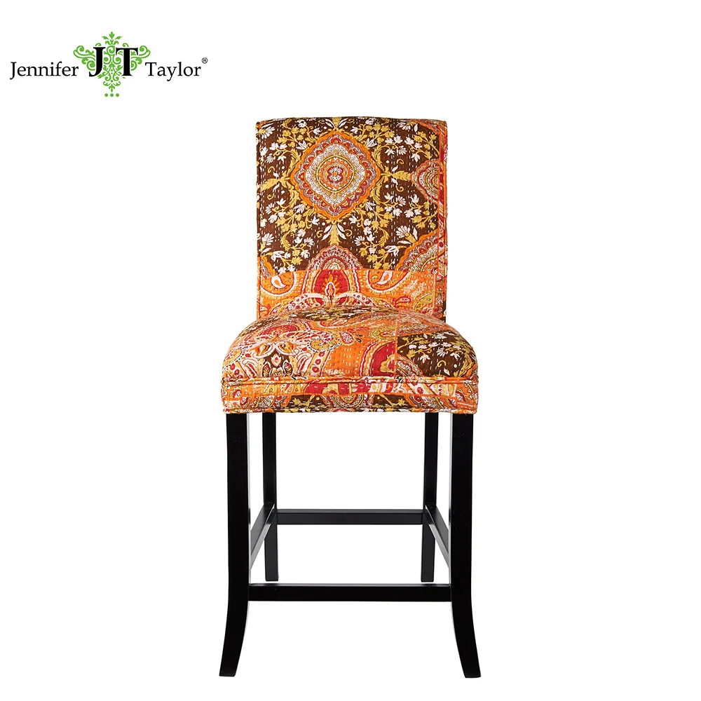 luxury neoclassical natural orange fabric bar stool  buy bar  stoolfurniturevintage bar stools product on alibaba