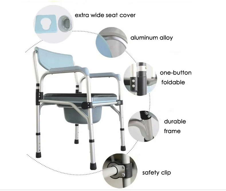 Folding Patient Elderly Potty Chair Adult Potty Chair/folding Commode