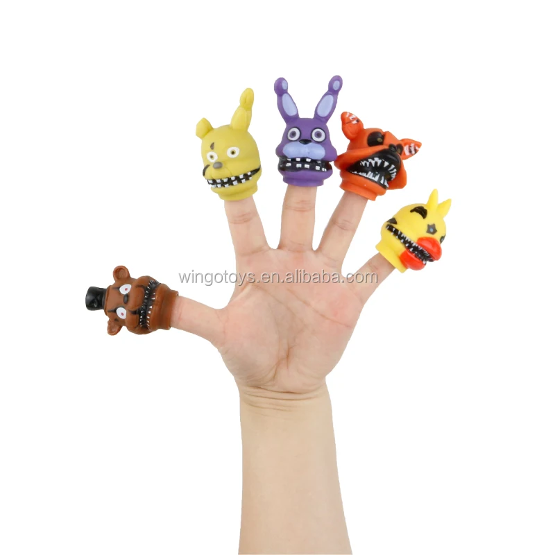 5pcs/set Plastic Pvc Action Figure Finger Puppet Toys Play Set For Kids
