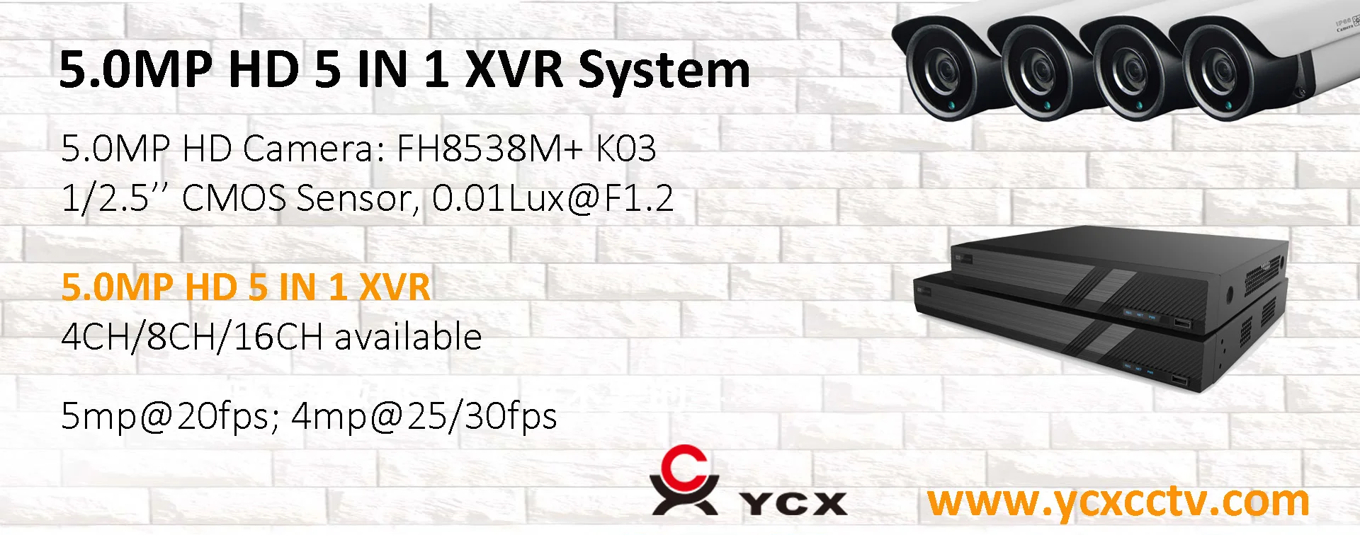 8ch H.264 5mp 5 In 1 Xvr High Definition Hybrid Dvr Support Ahd/hd Tvi