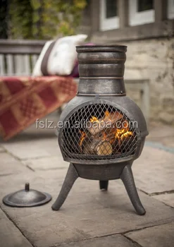 Small Cast Iron And Steel Chimenea Multi Fuel Buy Outdoor Fire