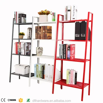 Manufacturer Of Red Metal Ladder Bookshelf Shelves In Living