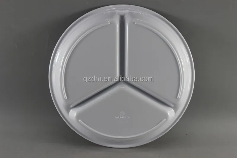 10inch Melamine Three Divide Dish Food 3 Section plate