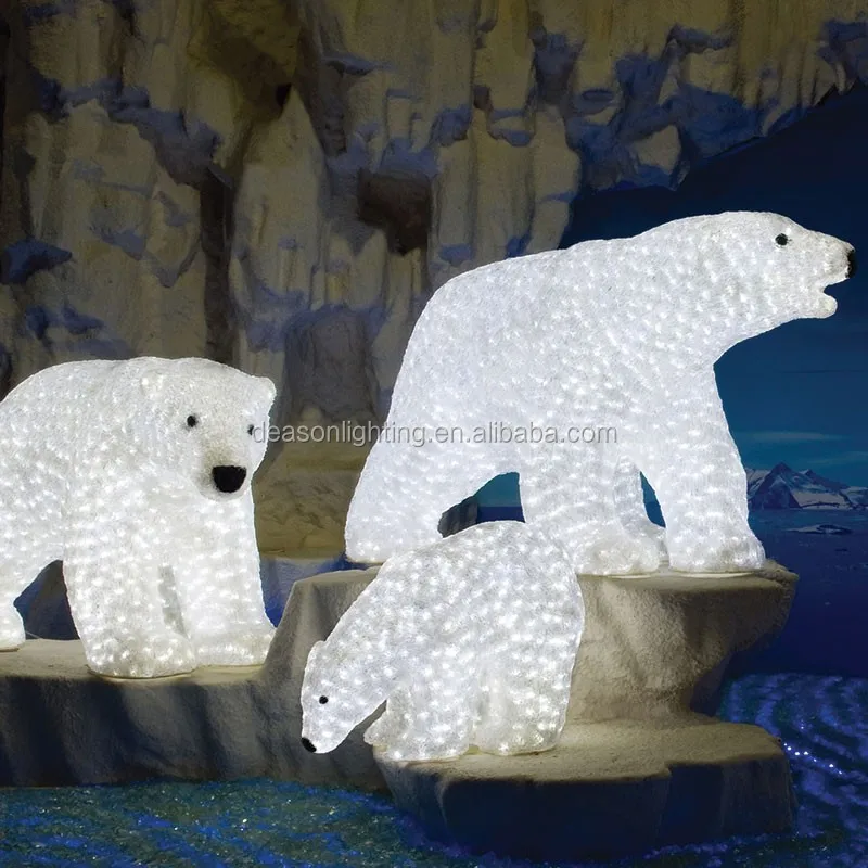 acrylic led polar bear