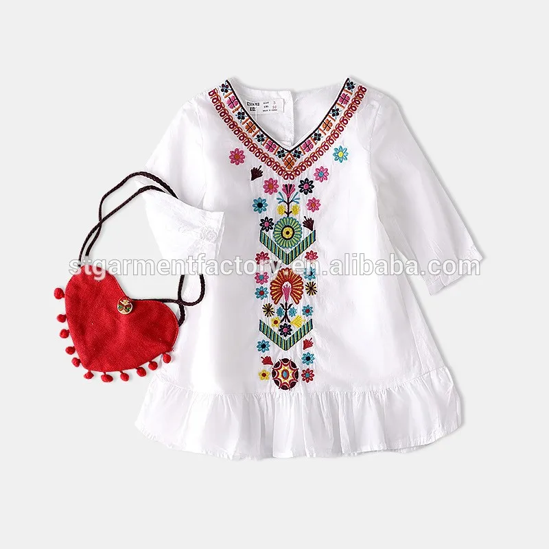 Latest embroidery dress baby for girls party children vestidos blue Latest embroidery dress baby for girls party children vestidos blue