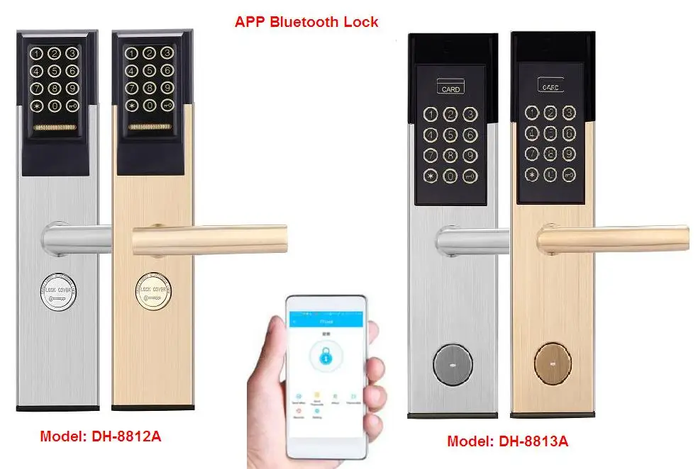 2019 smart mini bluetooth lock rfid padlock with handle
