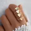Personalized Engraved Stackable Tiny Oval A-Z Letter Ring Hand Stamped Minimalist Initial Rings for Women Jewelry