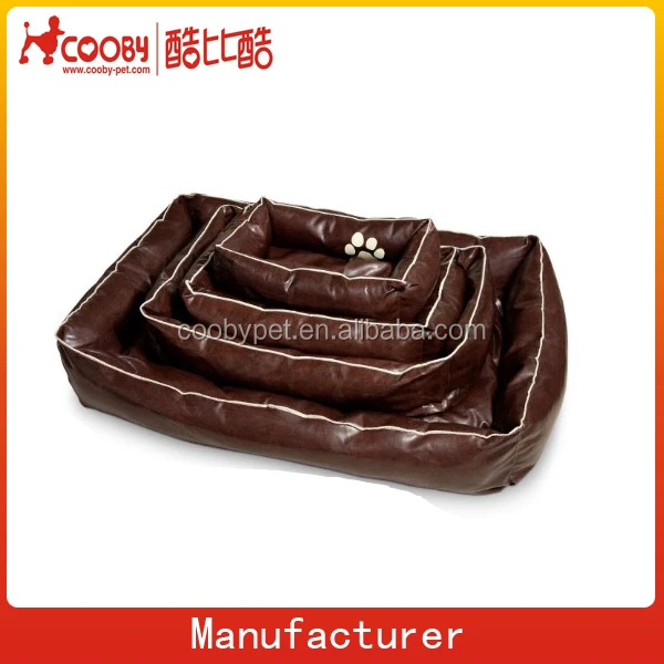 Coo2081 High Quality Luxury Pu Leather Pet Funny Dog Beds Factory