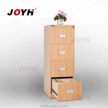 Wood Grain 4 Drawer Filing Storage Cabinet