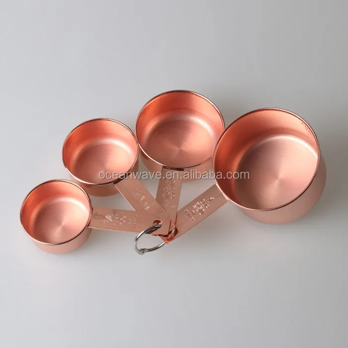copper measuring cup set