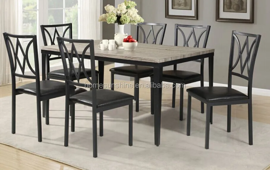 7pcs Dining Room Table Dining Room Set Modern Dining Room Furniture Buy Logam Dining Set Meja Makan Dan Kursi Meja Makan Set Product On Alibaba Com