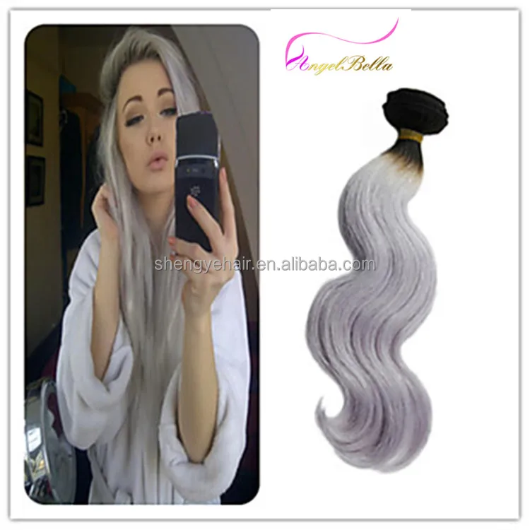 Angelbella Factory Price Grey Ombre Hair Wholesale 6a Body Wave Grey Hair Extensions Sale View Grey Hair Extensions Angelbell Product Details From