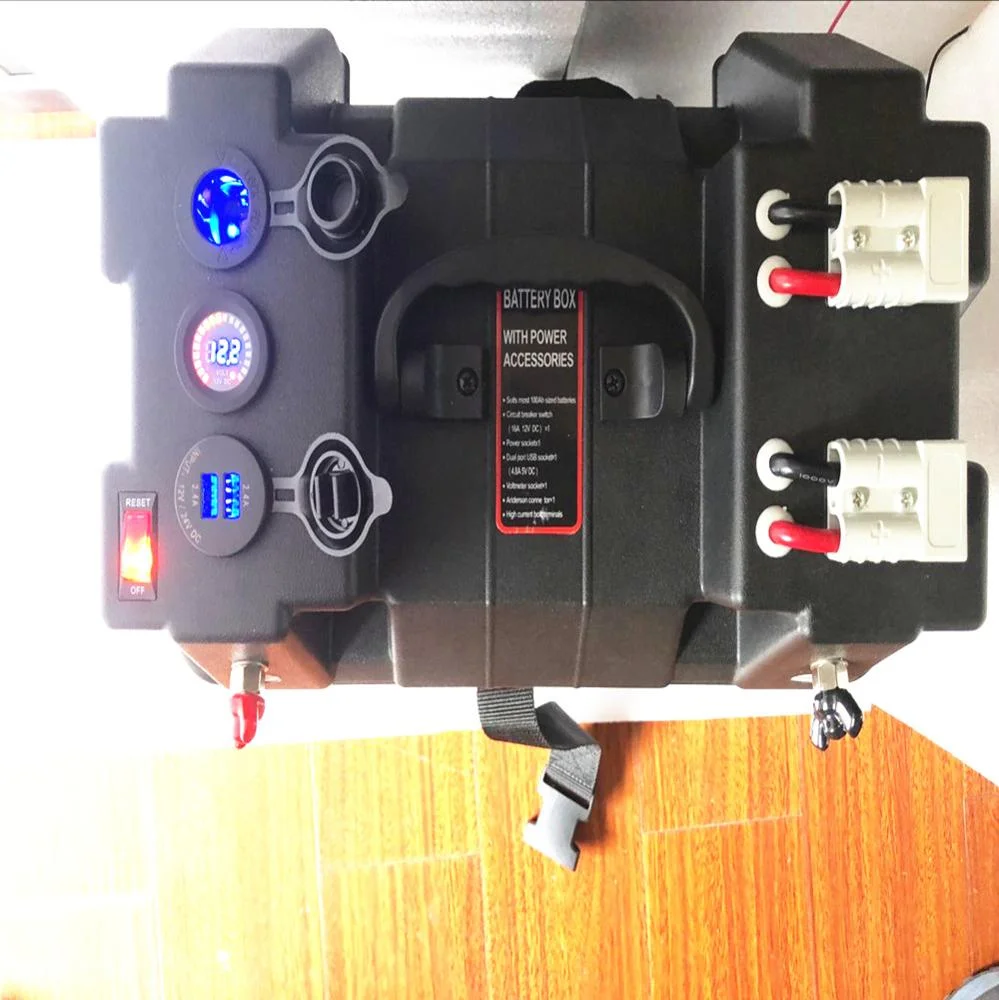 12v 24v Universal Portable Caravan Camper Trailer Battery Box Large