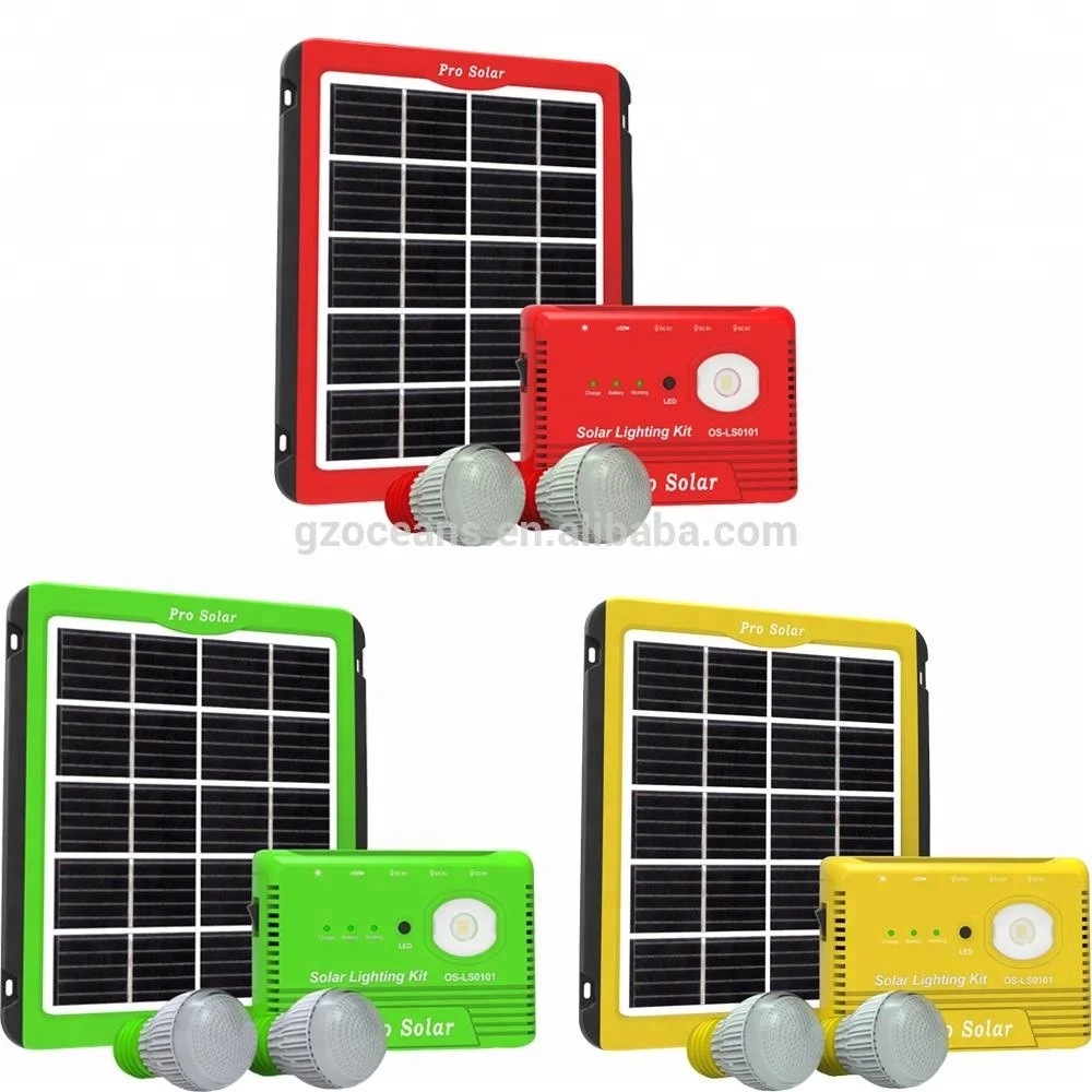 5w Portable Lighting Kit Outdoor Solar Panel Kit For Camping