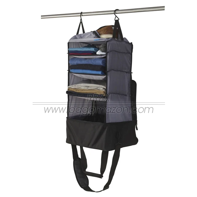 New Suitcase Organizer Hanging Travel Shelves Portable Luggage System