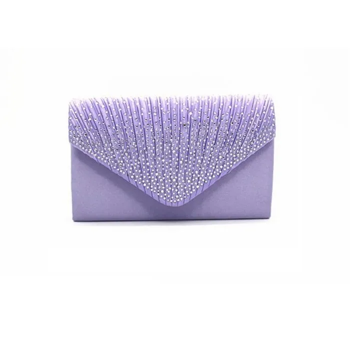 2017 New bridal glitter satin envelope clutch bag women evening bag