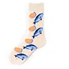 Patterned bamboo cotton basic men shark socks