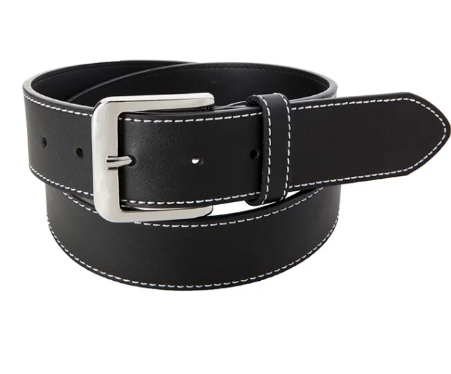 Custom Cheap Price Pu Leather Men Belt With Sides Stitched - Buy Men ...