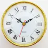 100mm decorative gold plating plastic frame mineral glass lens quartz clock movement small clock fit up