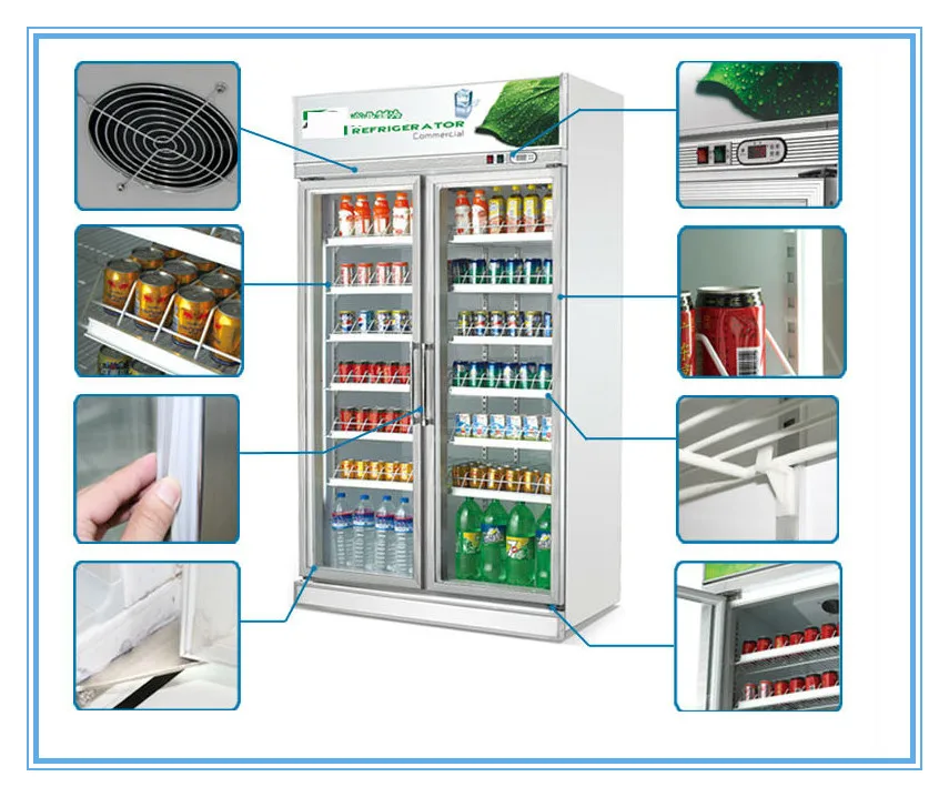 Oem Auto Defrost Fan Cooling System R134a Commercia Soft Cold Drink