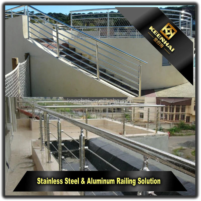 Customed Diseños modernos de Acero Inoxidable Pasamanos de Escalera