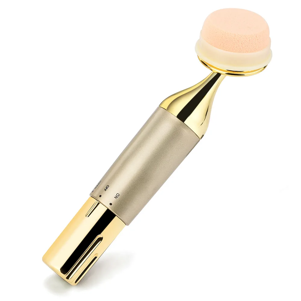 3D Electric Vibrating Makeup Puff Sponge With Battery Powder Foundation Massage Auto Face Applicator Handle Cosmetic Puff Tool